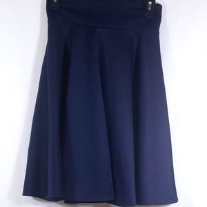 Navy Blue Flare Skirt